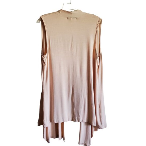 Urban CoCo Viscose Open Waterfall Cardigan Light Peach Color Medium - Picture 2 of 14